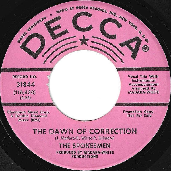 The Dawn Of Correction/ For You Babe