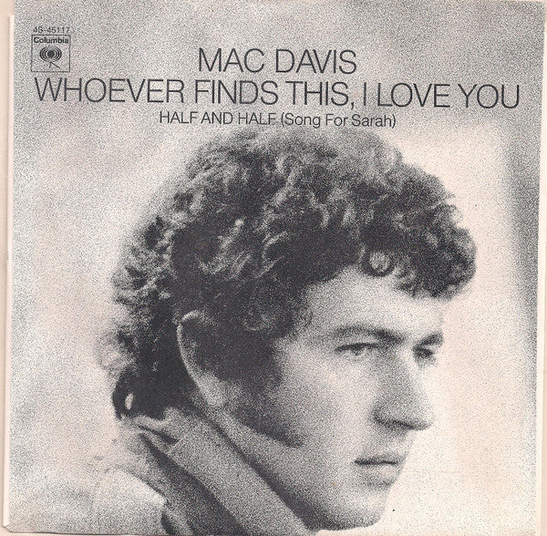 Whoever Finds This, I Love You/ Half and Half (Song for Sarah)
