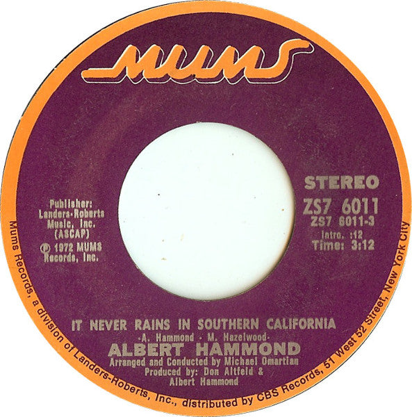 It Never Rains In Southern California/ Anyone Here In The Audience