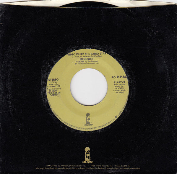Video Killed The Radio Star / Eighteen With A Bullet