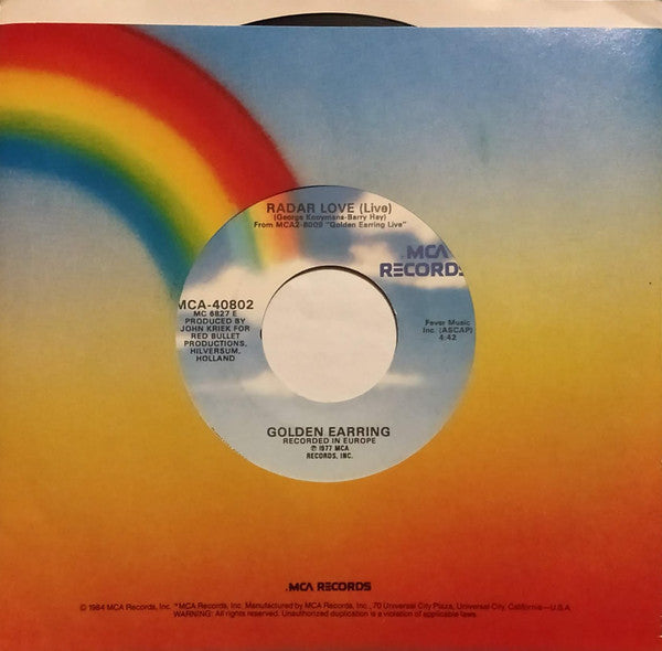 Radar Love (Live)/ Radar Love