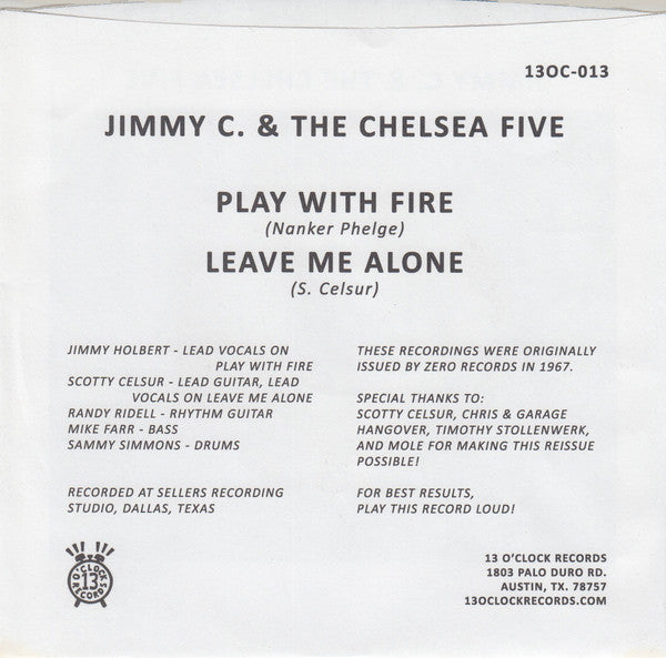 Play With Fire/ Leave Me Alone