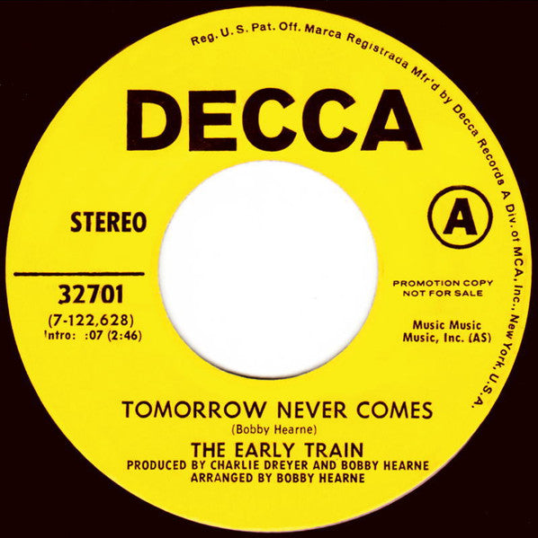 Tomorrow Never Comes/ It'll Come To Pass