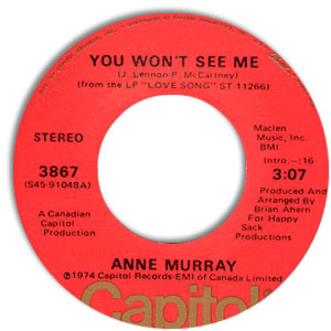 You Won't See Me/ He Thinks I Still Care