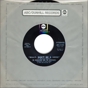 Billy, Don't Be A Hero/ Don't Ever Look Back