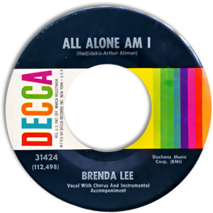 All Alone Am I/ Save All Your Lovin' For Me