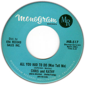 All You Had To Do (Was Tell Me)/ You're The One