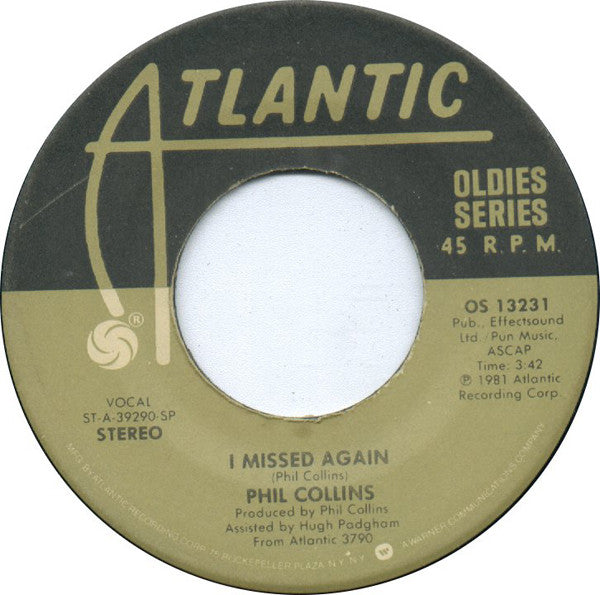 I Missed Again / In The Air Tonight