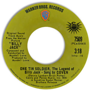 One Tin Soldier, The Legend of Billy Jack/ I Think You Always Knew (The Theme from Billy Jack)
