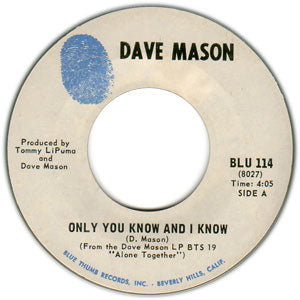 Only You Know And I Know/ Sad And Deep As You