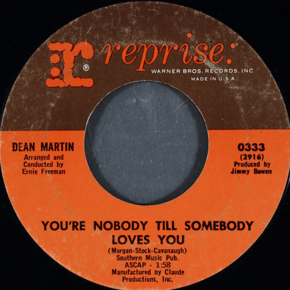 You're Nobody Til Somebody Loves You/ You'll Always Be The One I Love