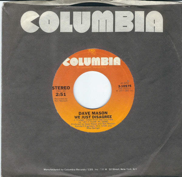 We Just Disagree/ Mystic Traveler