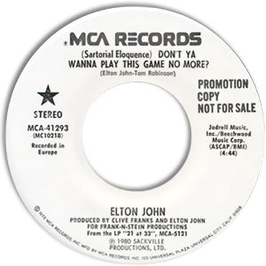 (Sartorial Eloquence) Don't Ya Wanna Play This Game No More?