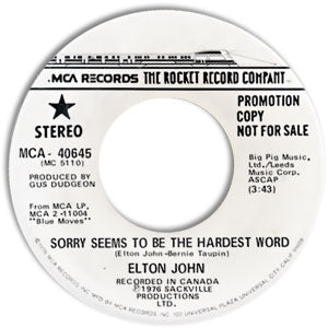 Sorry Seems To Be The Hardest Word