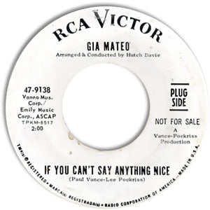 If You Can't Say Anything Nice/ Juanito