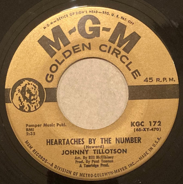 Heartaches By The Number/ She Understands Me