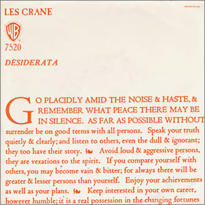 Desiderata/ A Different Drummer