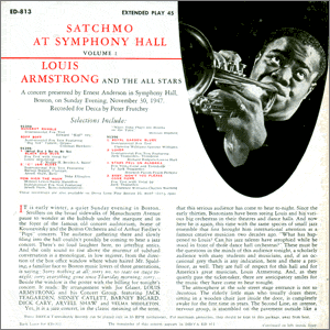 Satchmo At Symphony Hall, Vol. 1