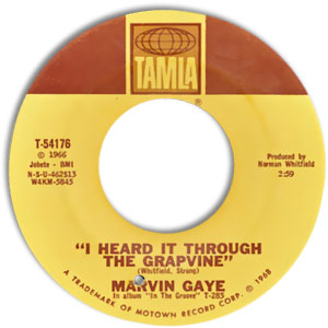 I Heard It Through The Grapevine (Grapvine typo)/ You're What's Happening (In The World Today)