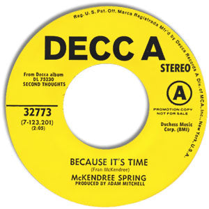 Because It's Time/ Oh Now My Friend