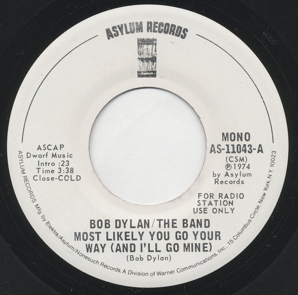 Most Likely You Go Your Way And I'll Go Mine