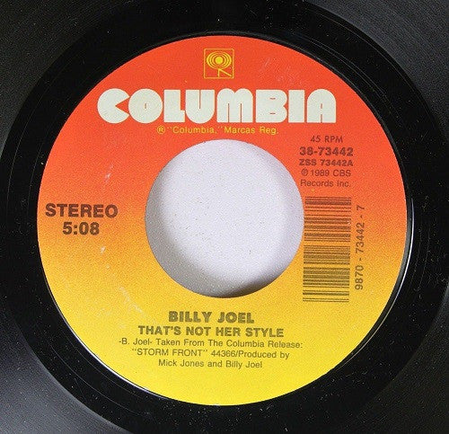 That's Not Her Style/ And So It Goes