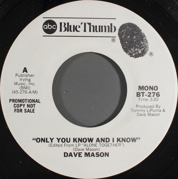 Only You Know And I Know/ Sad And Deep As You