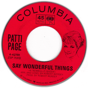 Say Wonderful Things/ I Knew I Would See Him Again