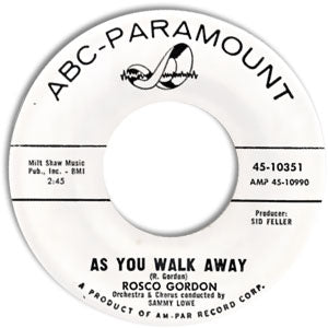 As You Walk Away/ A Girl To Love