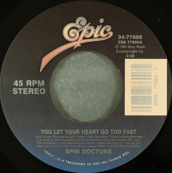 You Let Your Heart Go Too Fast/ Cleopatra's Cat