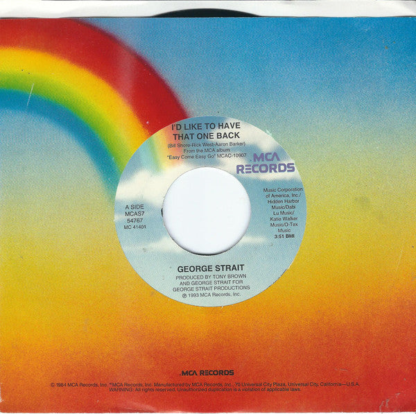 I'd LIke To Have That One Back/ It's Where My Baby Feels AT Home