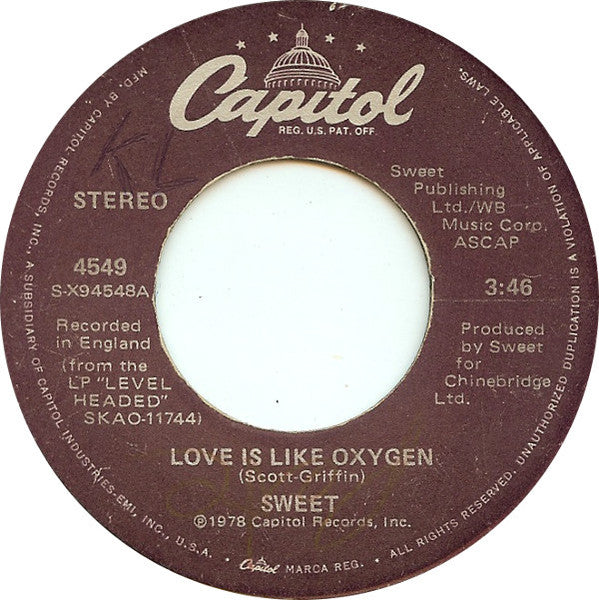 Love Is Like Oxygen/ Cover Girl