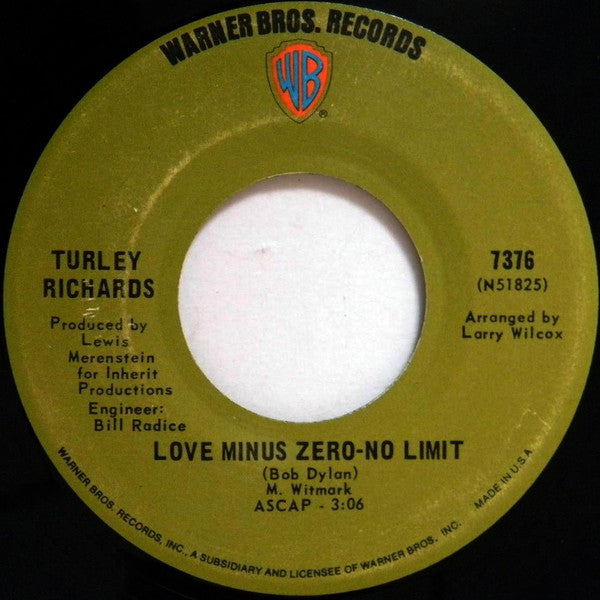 Love Minus Zero - No Limit/ Gone From Yesterday