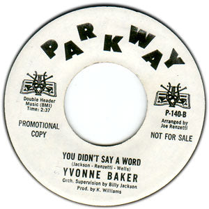 You Didn't Say A Word/ To Prove My Love Is True