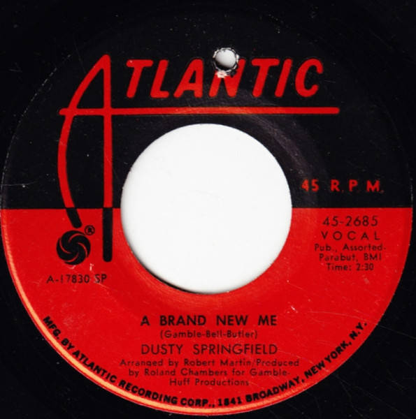  Dusty Springfield -- A Brand New Me/ Bad Case of the Blues, 1969 (M-) 45 rpm record with factory sleeve, $10.00 - Click for bigger image and more info 