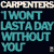  Carpenters -- I Won't Last A Day Without You/ One Love, 1974 (M) 45 rpm record with picture sleeve, $13.00 - Click for bigger image and more info 