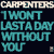  Carpenters -- I Won't Last A Day Without You/ One Love, 1974 (M-) 45 rpm record with picture sleeve, $12.00 - Click for bigger image and more info 