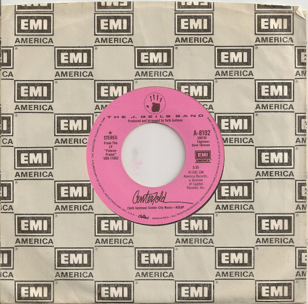  The J. Geils Band -- Centerfold/ Rage In The Cage, 1981 (M) 45 rpm record with factory sleeve, $8.00 - Click for bigger image and more info 