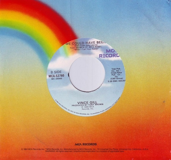  Vince Gill -- Oklahoma Swing/ We Could Have Been, 1990 (M) 45 rpm record with factory sleeve, $4.50 - Click for bigger image and more info 