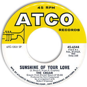 Sunshine of Your Love/ Swlabr