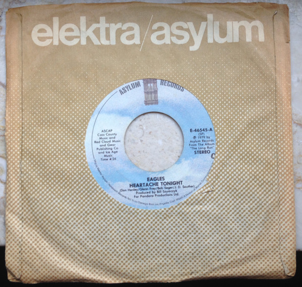  Eagles -- Heartache Tonight/ Teenage Jail, 1979 (M) 45 rpm record with factory sleeve, $10.00 - Click for bigger image and more info 