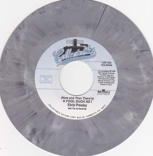  Elvis Presley -- (Now and Then There's) A Fool Such As I/ I Need Your Love Tonight, 1959 (M) 45 rpm record, $10.00 - Click for bigger image and more info 
