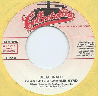  Stan Getz -- Desafinado, 1964 (M) 45 rpm record with factory sleeve, $10.00 - Click for bigger image and more info 