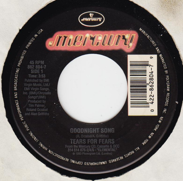  Goodnight Song/New Star 45 Record 