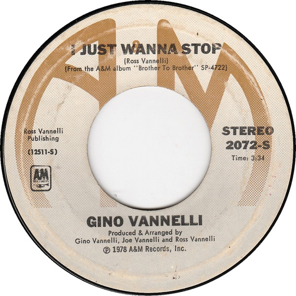  Gino Vannelli -- I Just Wanna Stop/ The Surest Things Can Change, 1978 (M) 45 rpm record with factory sleeve, $6.50 - Click for bigger image and more info 