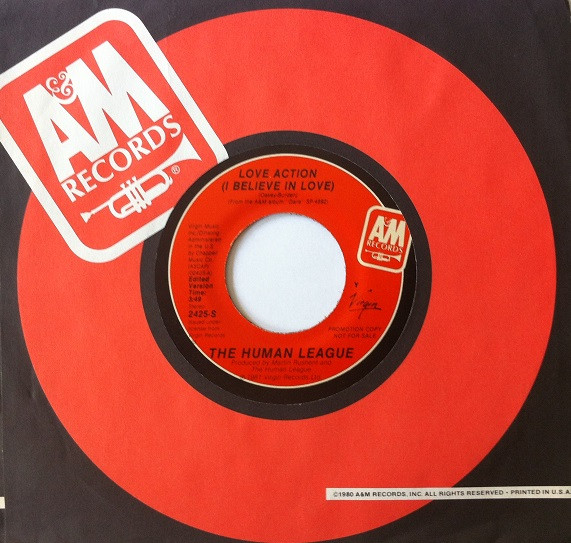  Human League -- Love Action (I Believe In Love), 1982 (M-) 45 rpm record, $6.00 - Click for bigger image and more info 