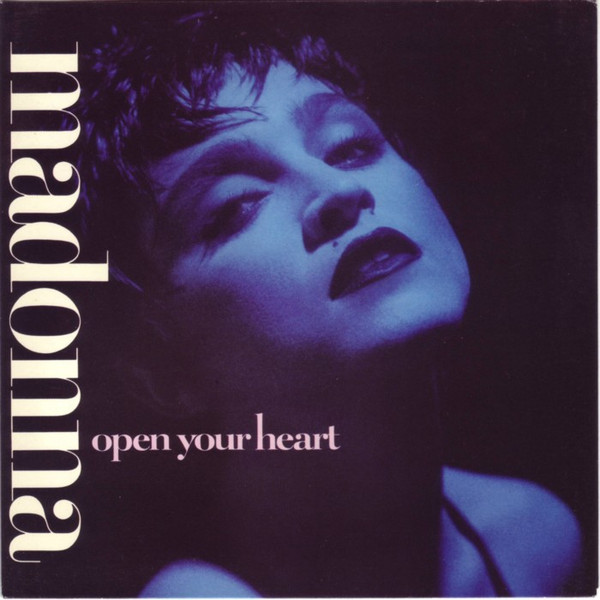  Madonna -- Open Your Heart/ White Heat, 1986 (M) 45 rpm record with picture sleeve, $12.00 - Click for bigger image and more info 