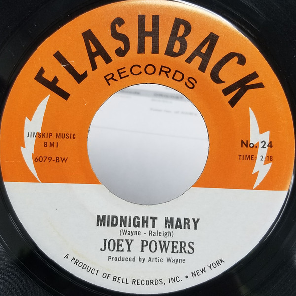  Joey Powers -- Midnight Mary/ Where Do You Want The World Delivered, 1963 (M ) 45 rpm record, $6.00 - Click for bigger image and more info 