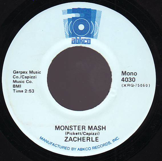  John Zacherle -- Dinner With Drac, 1958 (M) 45 rpm record, $9.00 - Click for bigger image and more info 