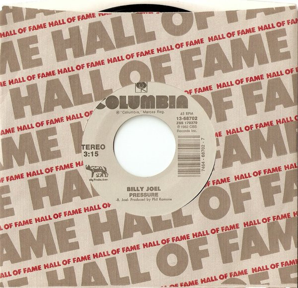  Billy Joel -- Pressure/ Laura, 1982 (M) 45 rpm record with factory sleeve, $6.00 - Click for bigger image and more info 